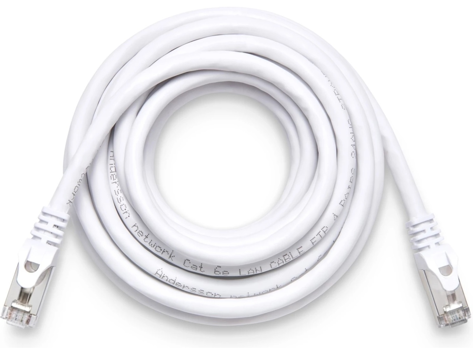 Andersson Nätverkskabel Cat6a 3m (vit) Nätverkskablar