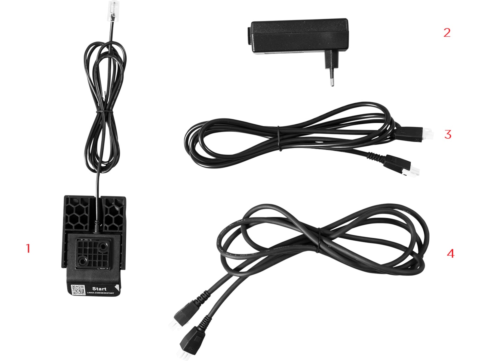 Kenson elektrisk underställ - vit Chassi / bordsben