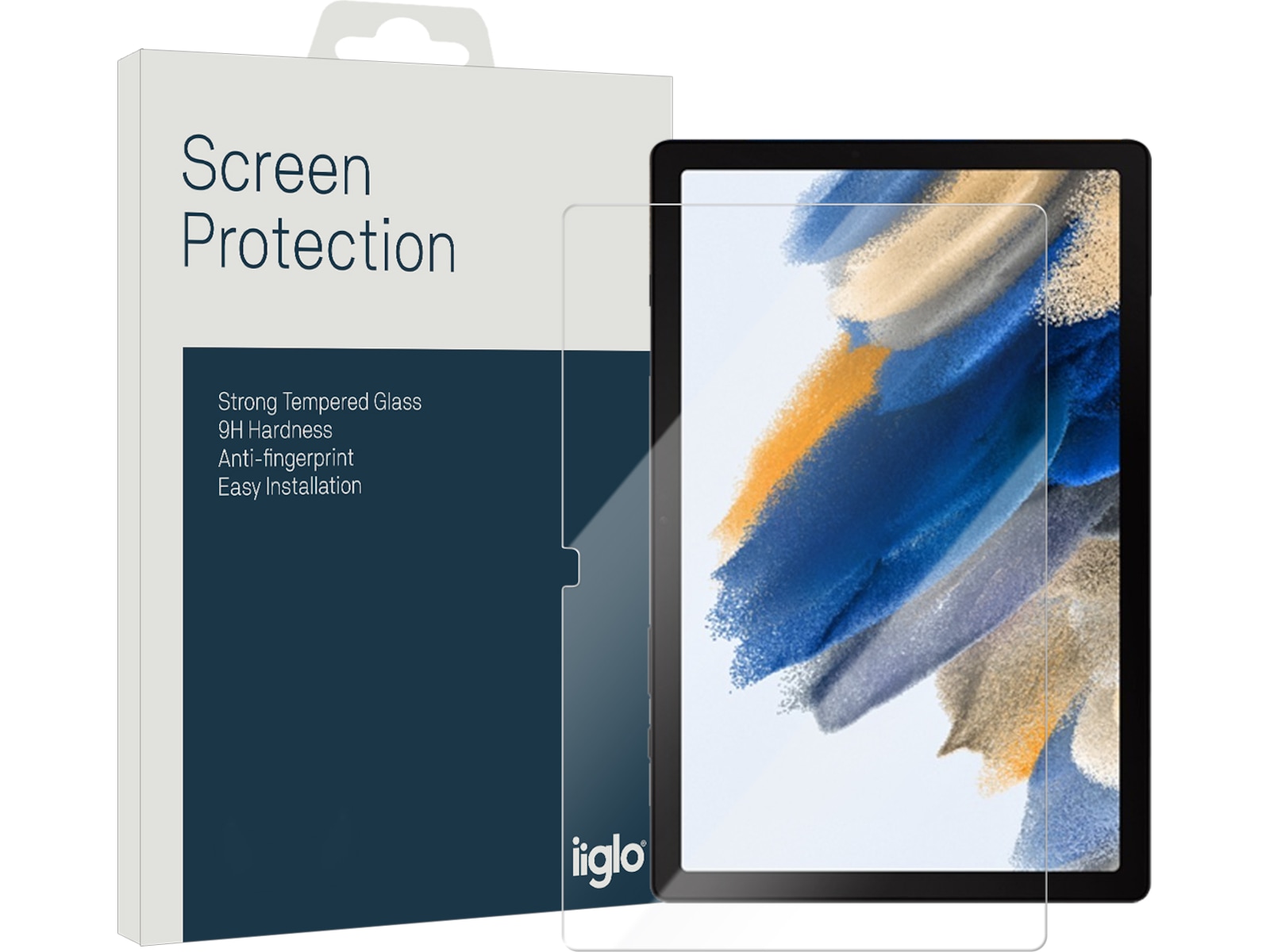 iiglo Galaxy Tab A8 10,5" Clear Glass Skärmskydd Skärmskydd surfplattor
