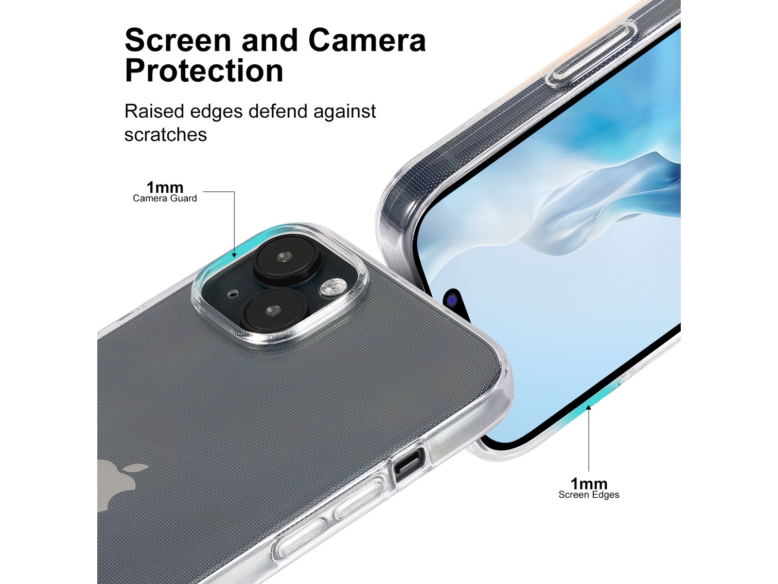 iiglo iPhone 15 Plus Silikonskydd (transparent) Skydd