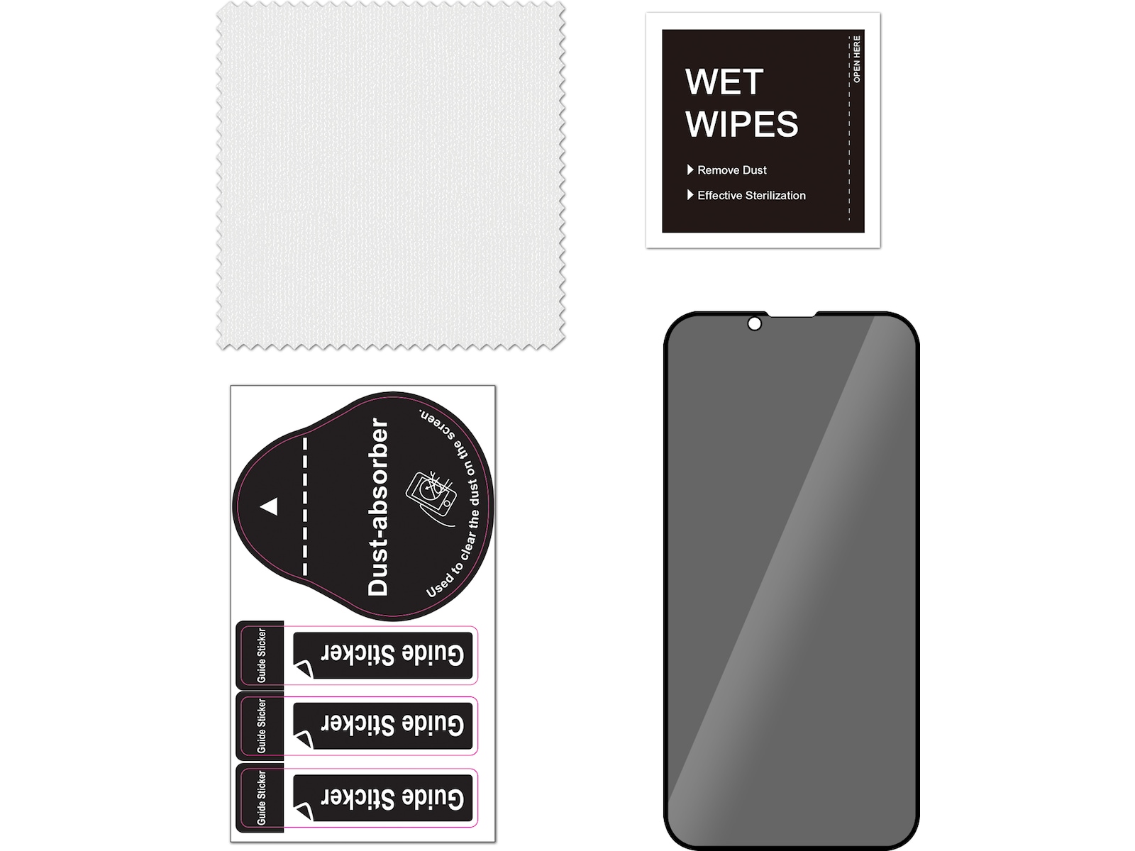 iiglo iPhone 16e / 14 / 13 / 13 Pro 3D Privacy Skärmskydd Skärmskydd