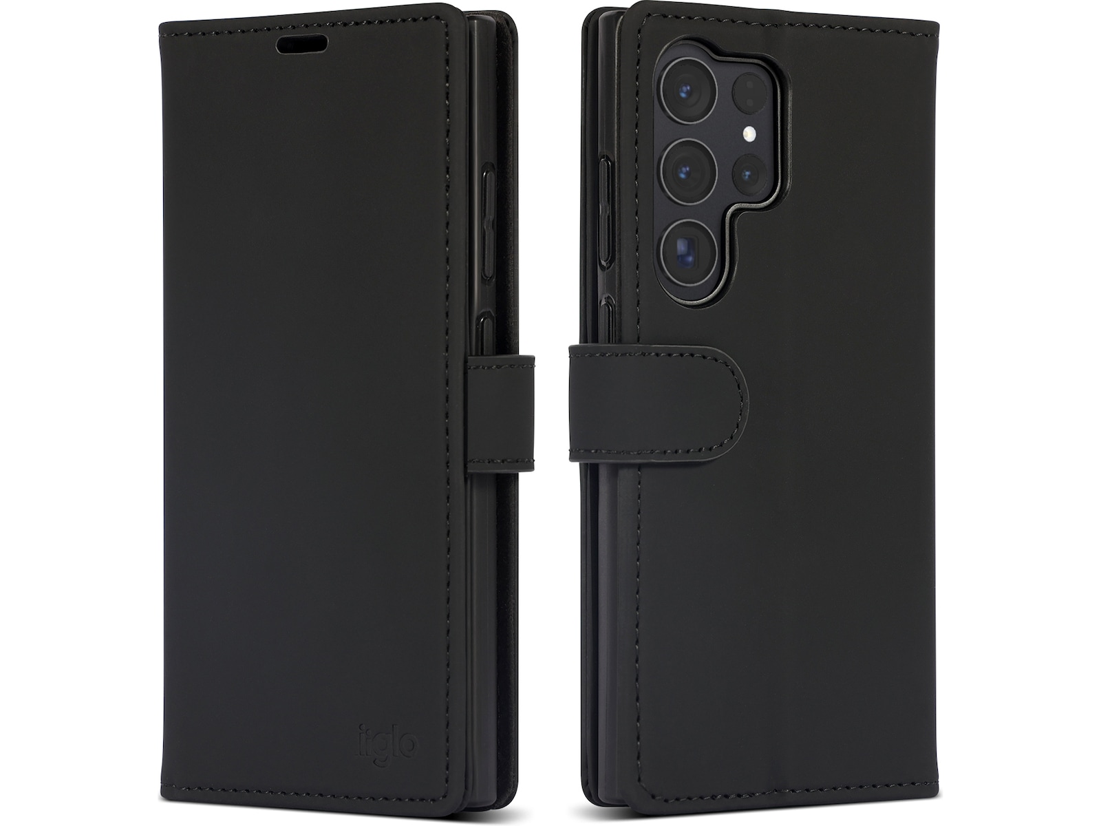 iiglo Galaxy S24 Ultra Plånboksfodral (svart) Skydd