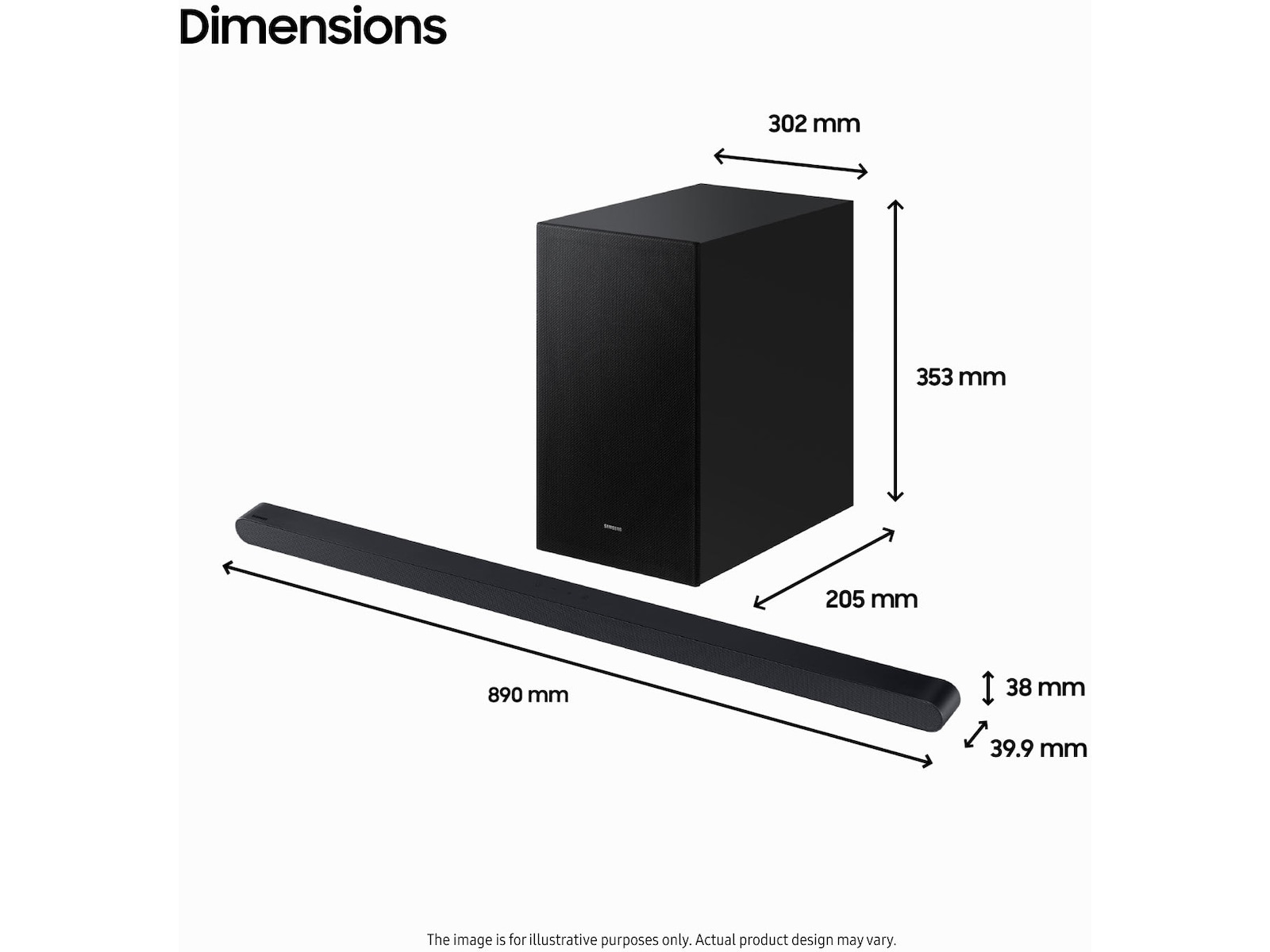 Samsung HW-S710D soundbar med subwoofer (svart) Soundbars