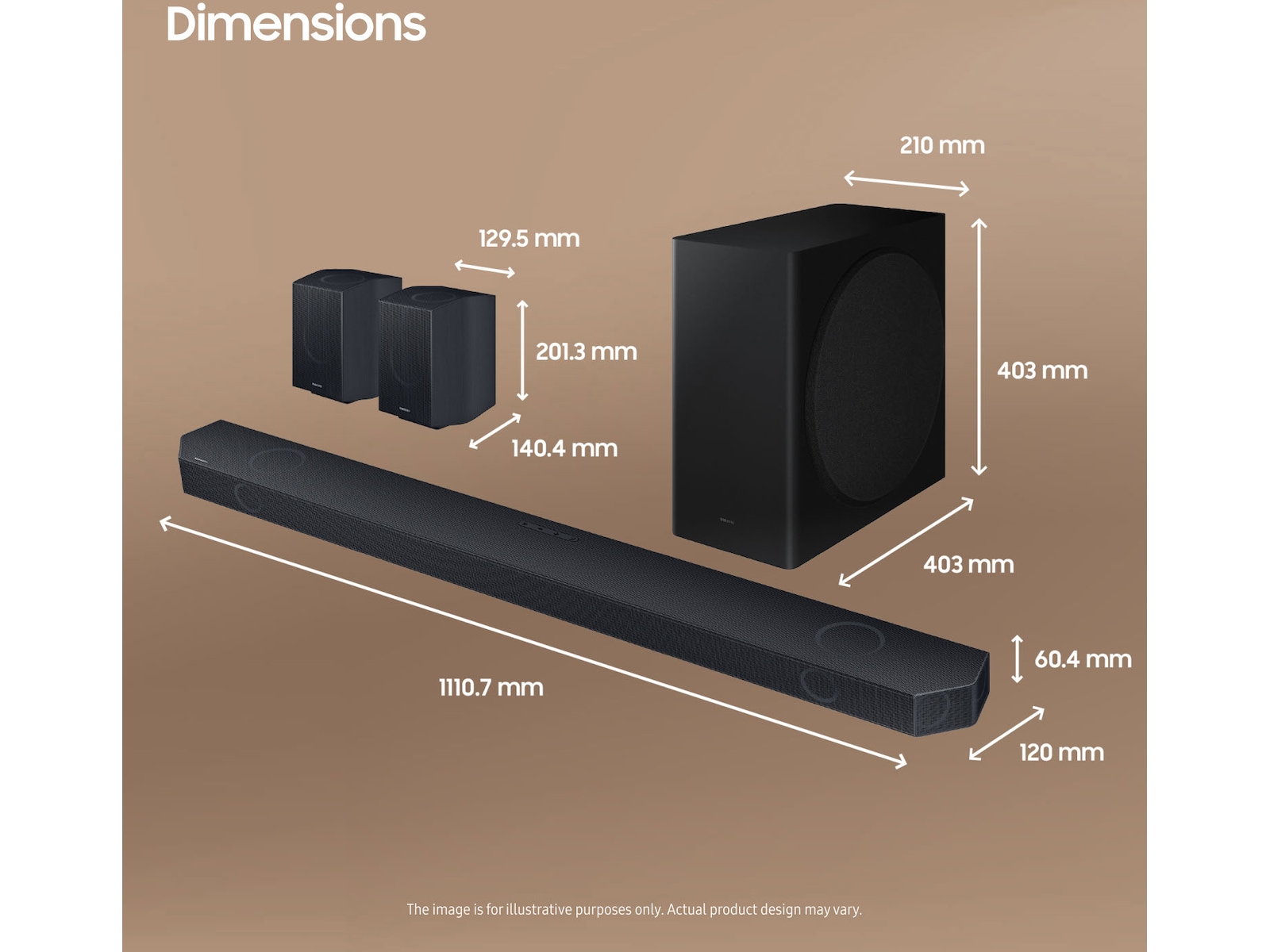 Samsung HW-Q935D soundbar med subwoofer (svart) Soundbars