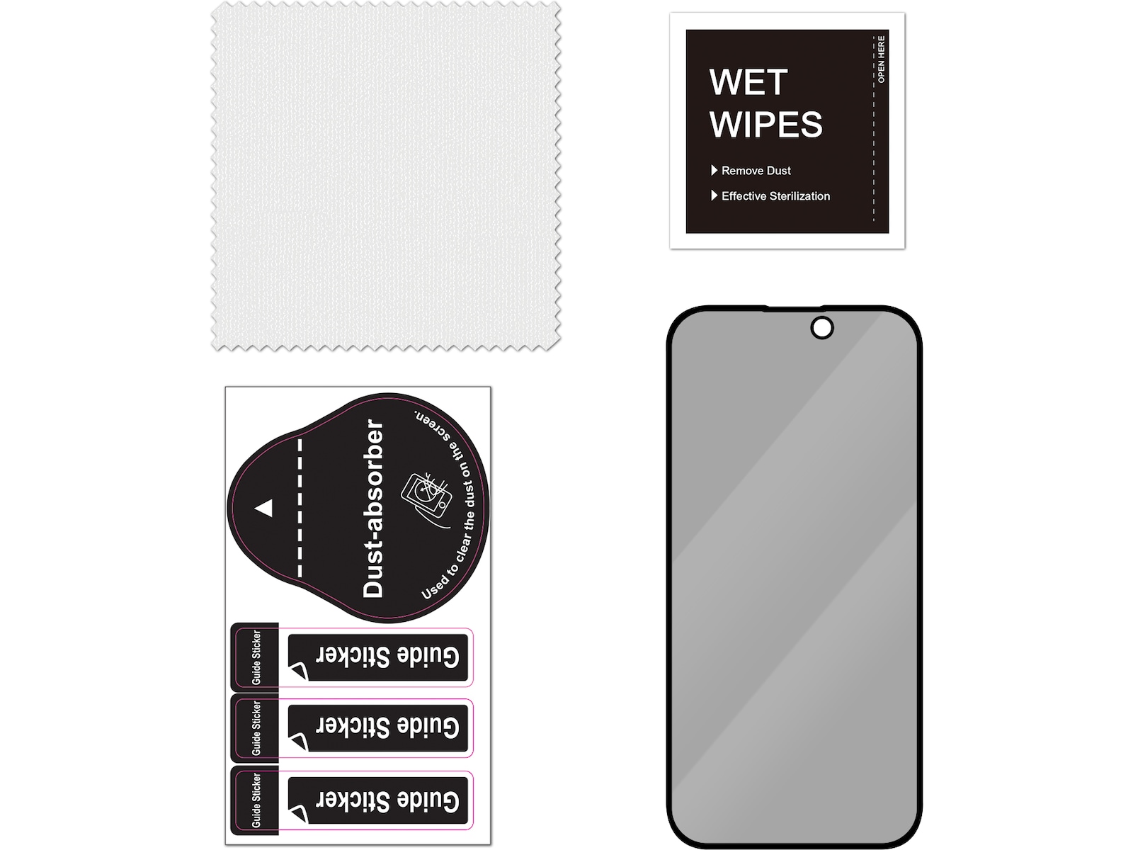 iiglo iPhone 16 Plus / 15 Plus 3D Privacy Glass skärmskydd Skärmskydd