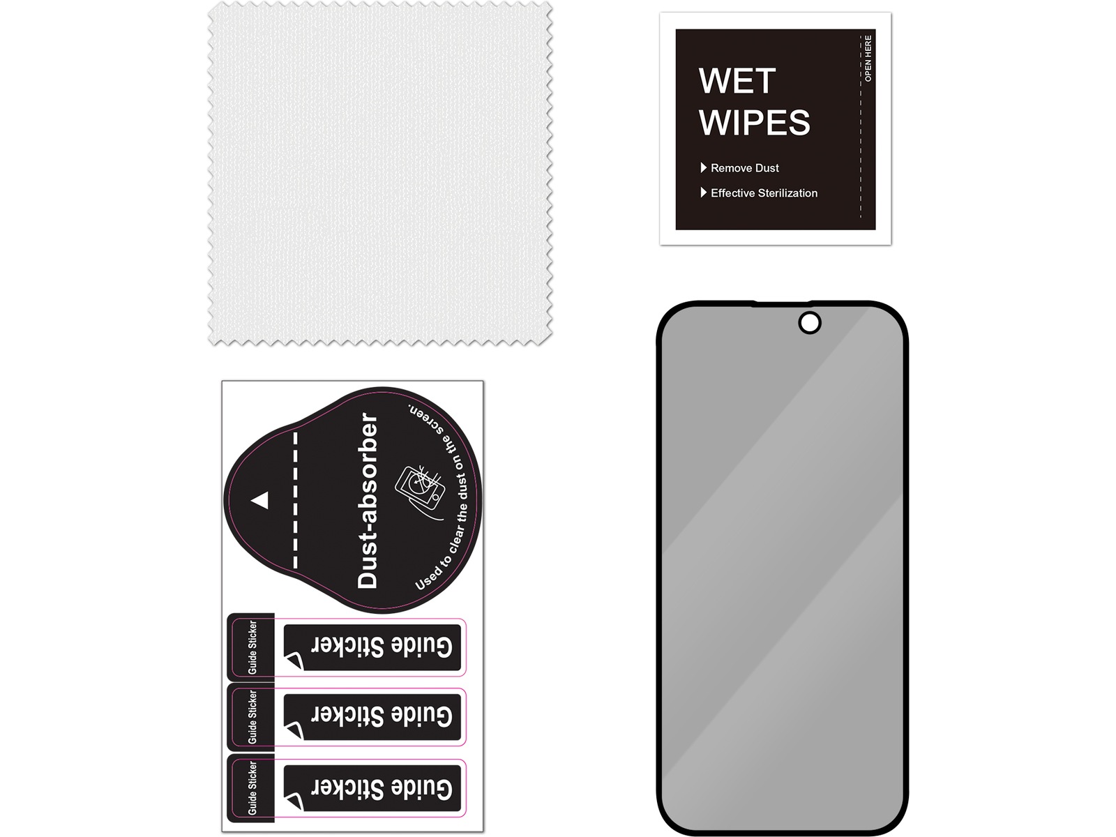 iiglo iPhone 16 / 15 / 15 Pro 3D Privacy Glass skärmskydd Skärmskydd