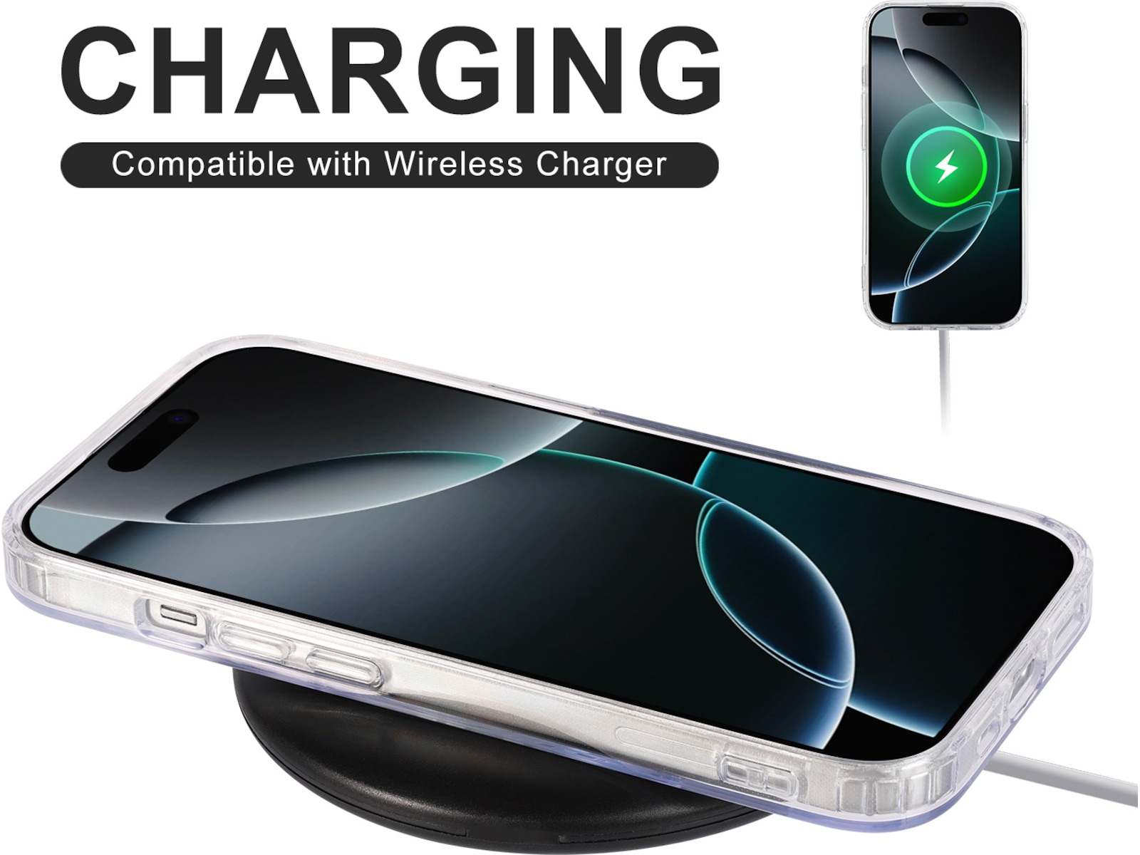 iiglo iPhone 16 Pro Magnetic Silikonskal (transparent) Skydd