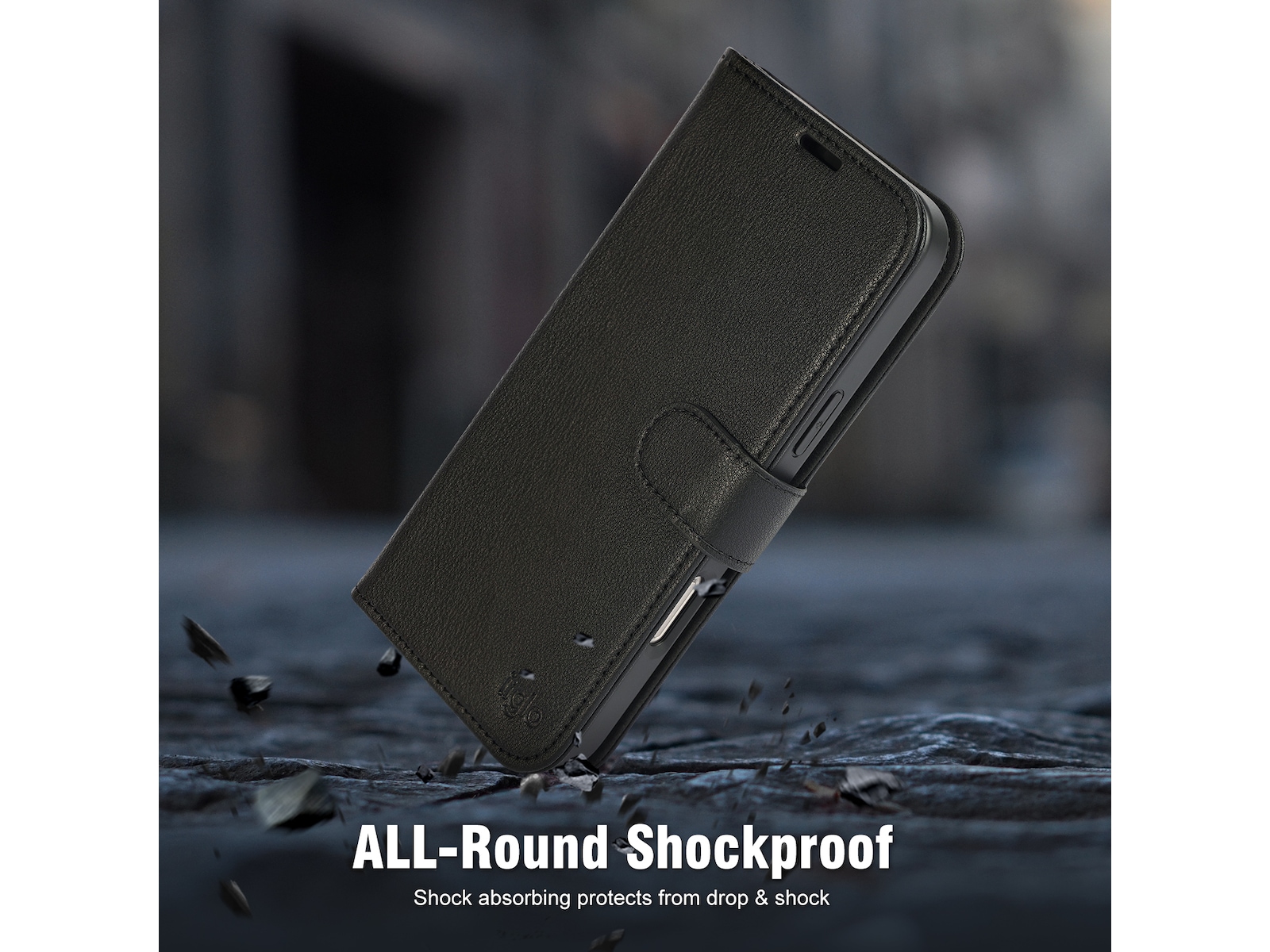 iiglo iPhone 16 Pro Max 2-i-1 Plånboksfodral (svart) Skydd