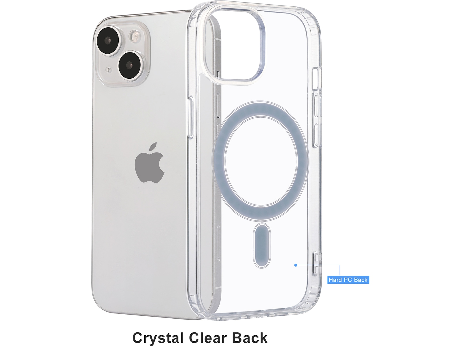 iiglo iPhone 15 Magnetic Silikonskal (transparent) Skydd