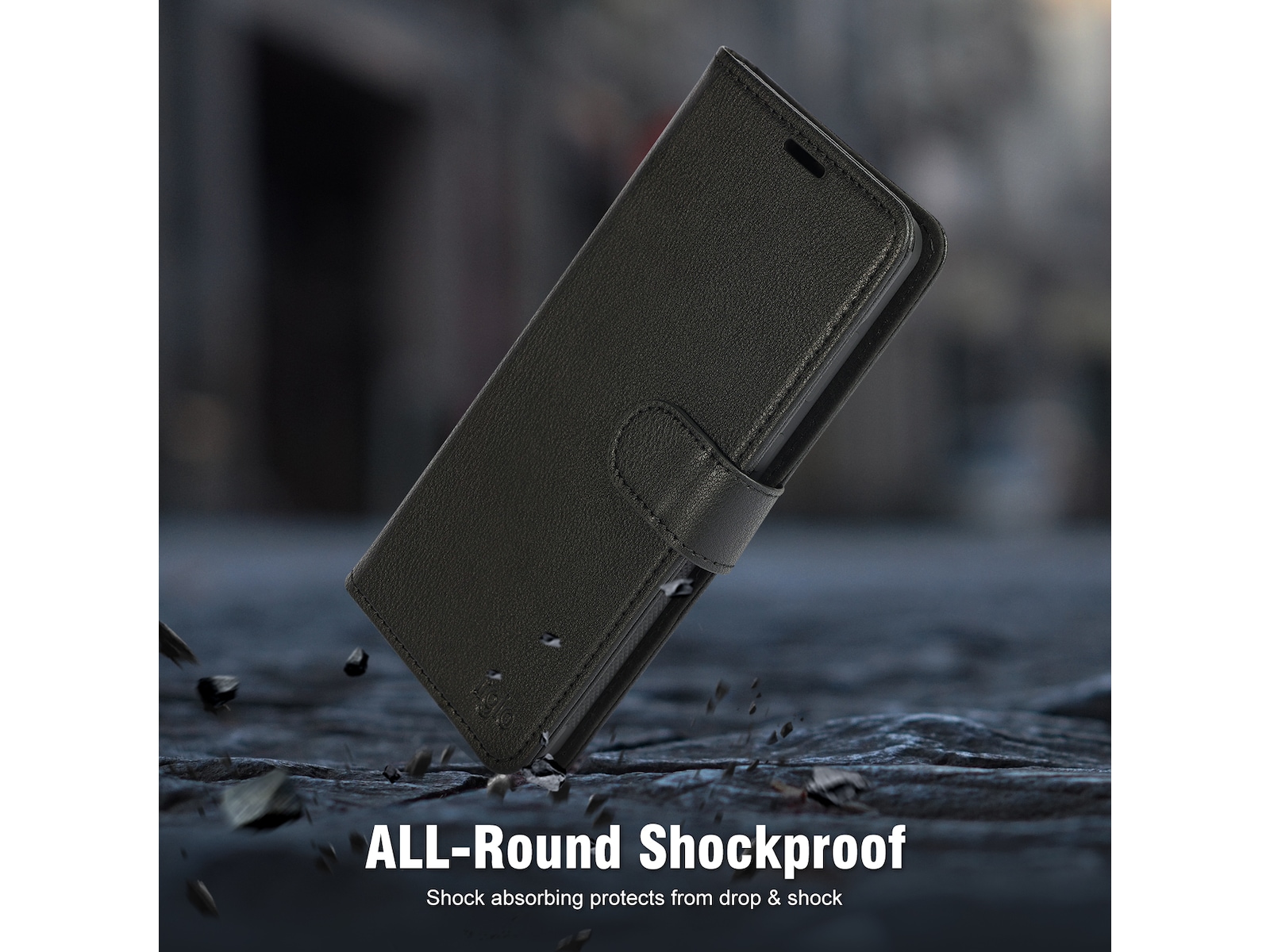 iiglo Galaxy S25 Edge 2-i-1 Plånboksfodral (svart) Skydd