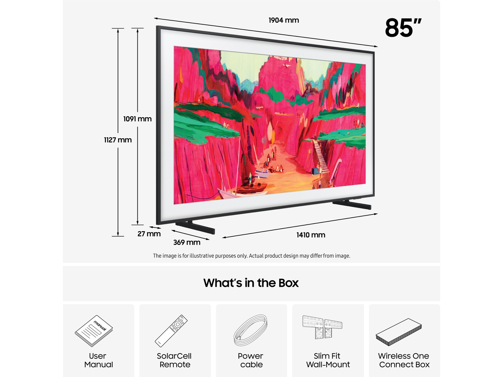 Samsung 85" The Frame Pro LS03FW Neo QLED 4K Smart TV (2025) Över 80 tums TV