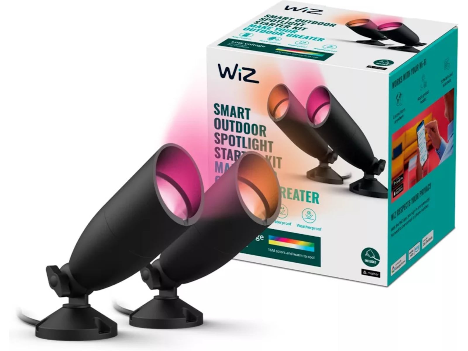 WiZ Utomhus 12V Markspot Startpaket Golvlampa