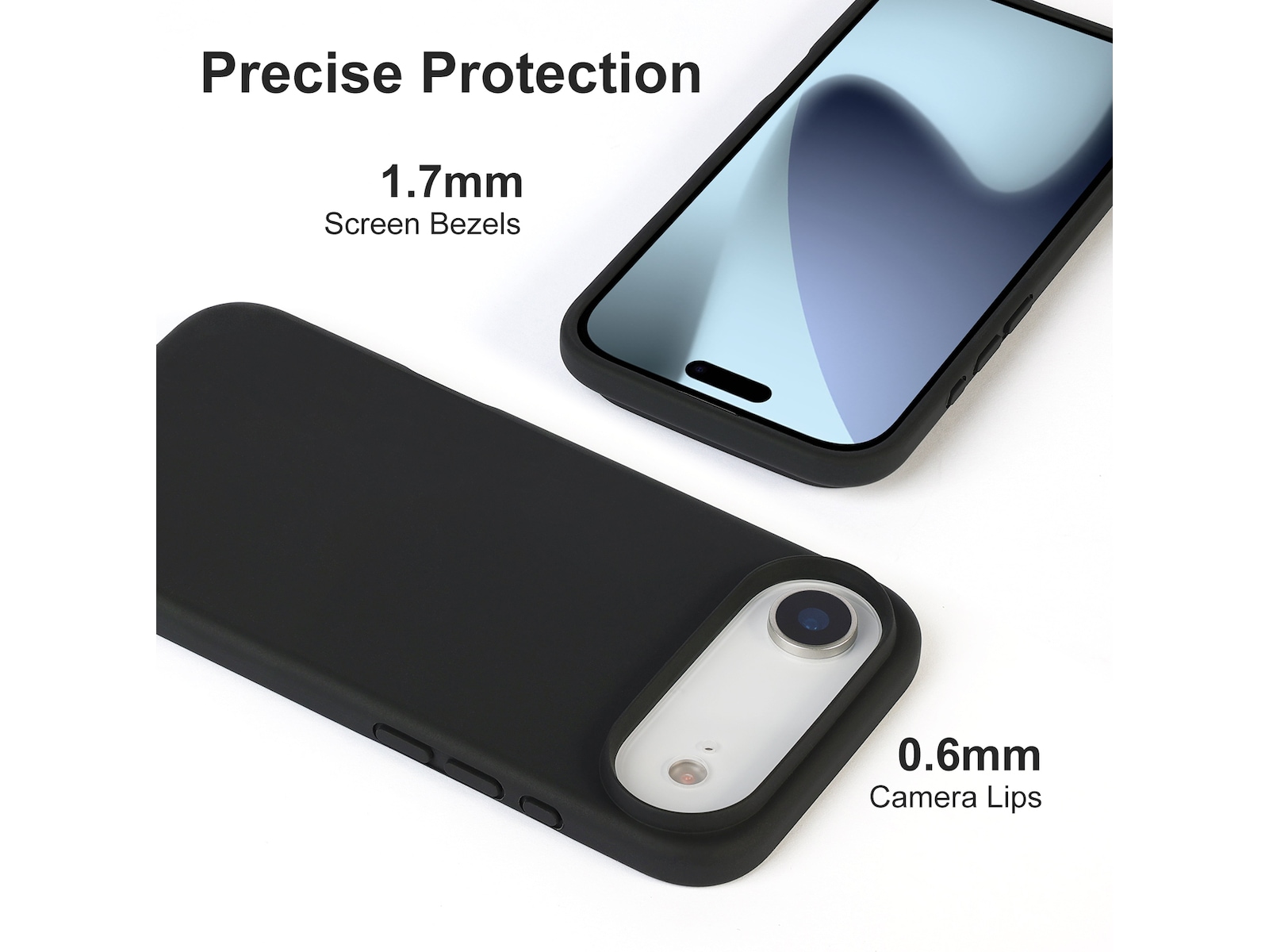 iiglo iPhone Air Magnetic Silikonskal (svart) Skydd