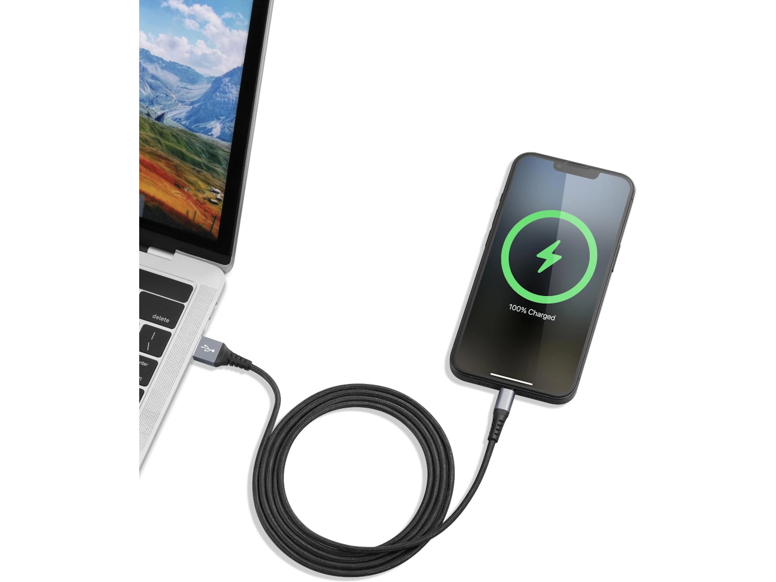 Andersson USB-A till lightning kabel 1,5m (svart) USB-kablar