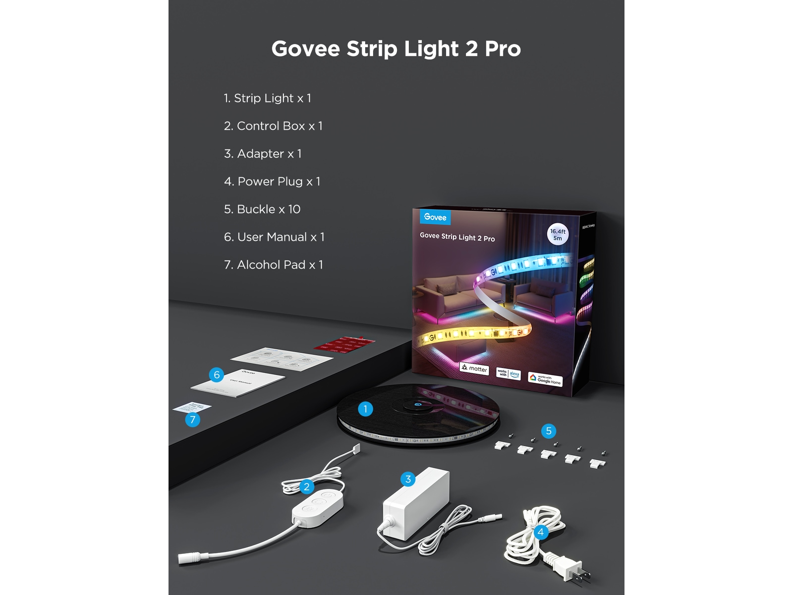 Govee Strip Light 2 Pro 5M Led strips & underhållning