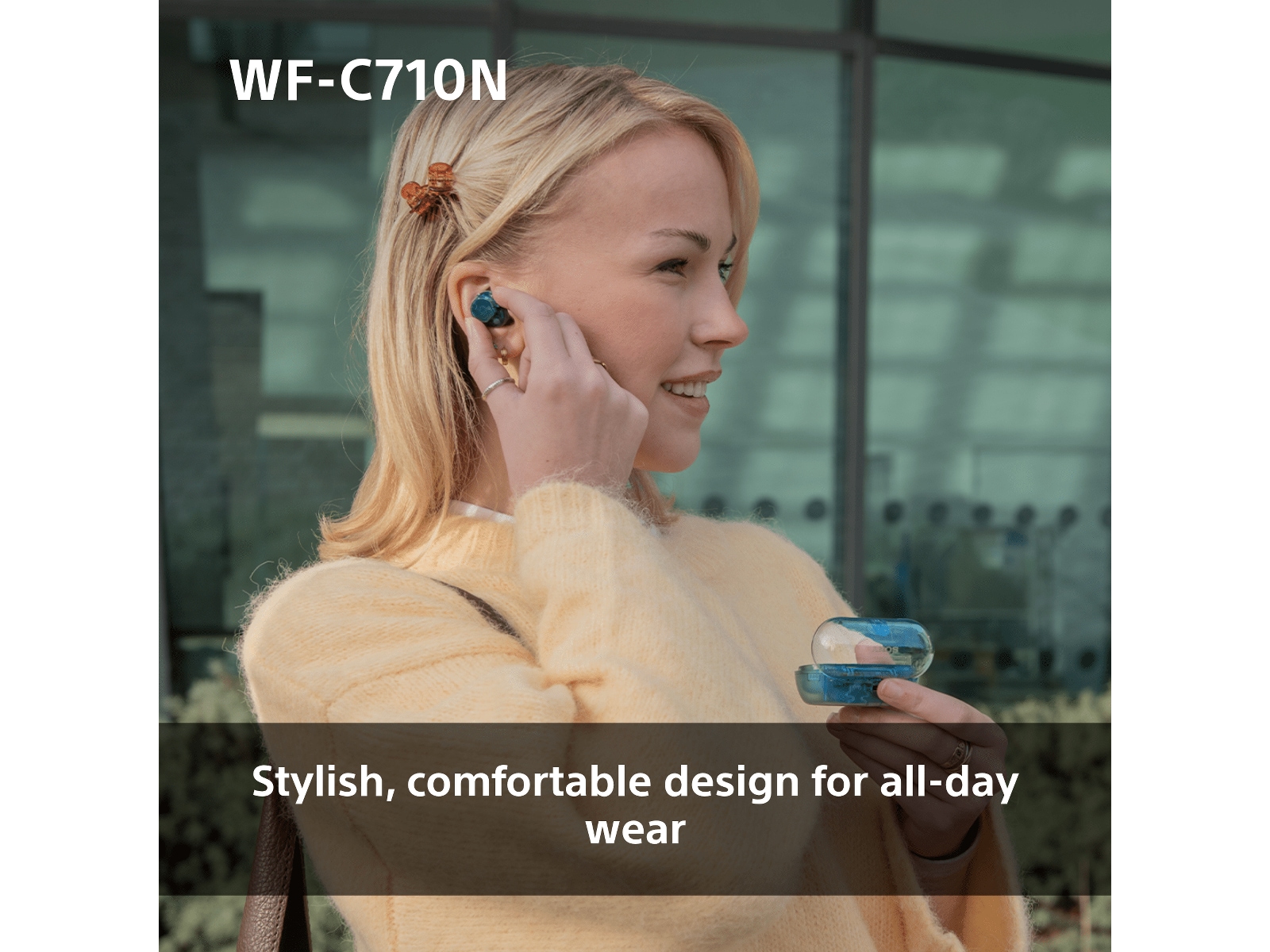 Sony WF-C710N  trådlösa hörlurar, In-ear med mikrofon (blå) In-ear hörlurar