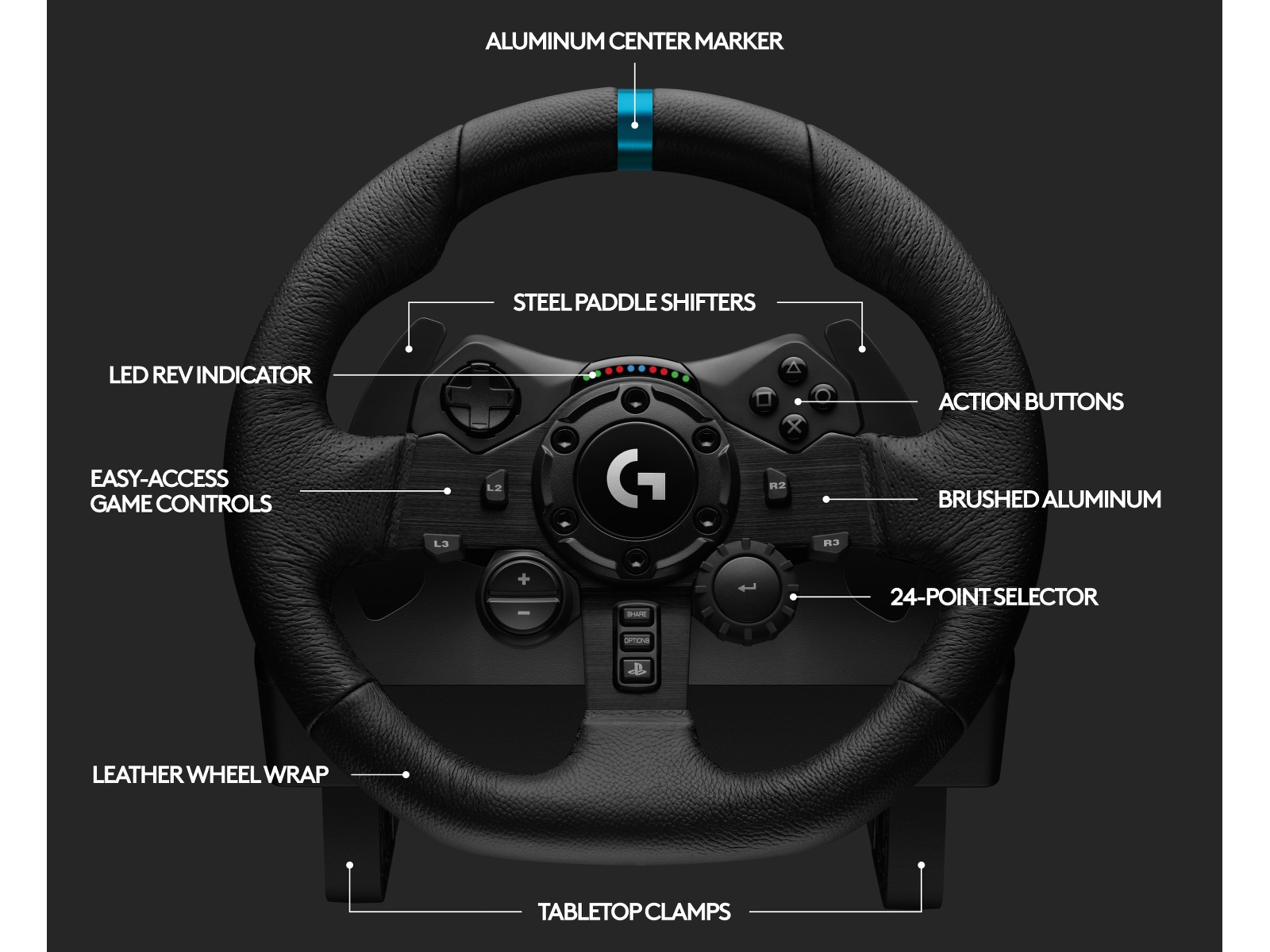 Logitech G923 Driving Force Racing PS4/PS5/PC Ratt & pedaler