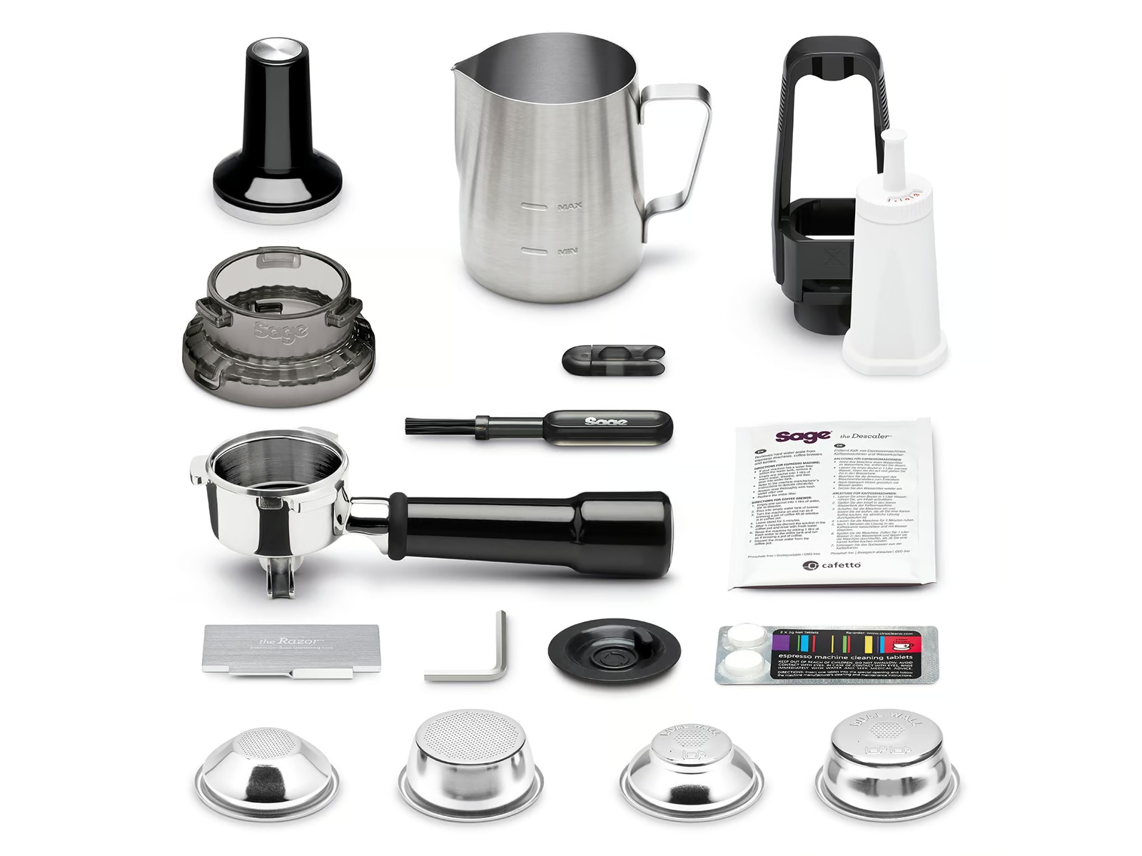 Sage Barista PRO espressomaskin (borstat stål) Espressomaskiner