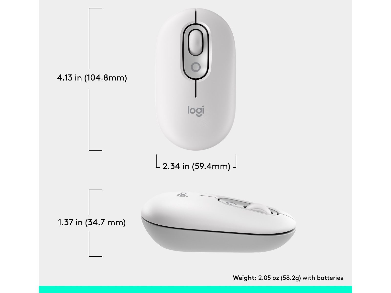 Logitech POP Icon trådlös mus (off-white) Mus