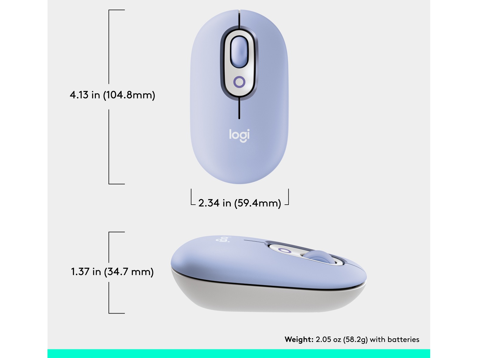 Logitech POP Icon trådlös mus (lilac) Mus