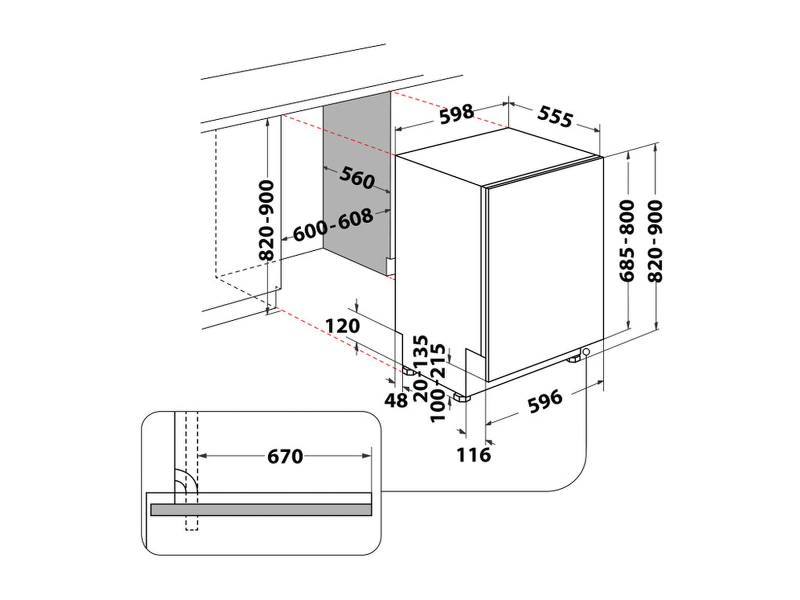 Whirlpool W2I HD524 AS integrerad diskmaskin Integrerad diskmaskin