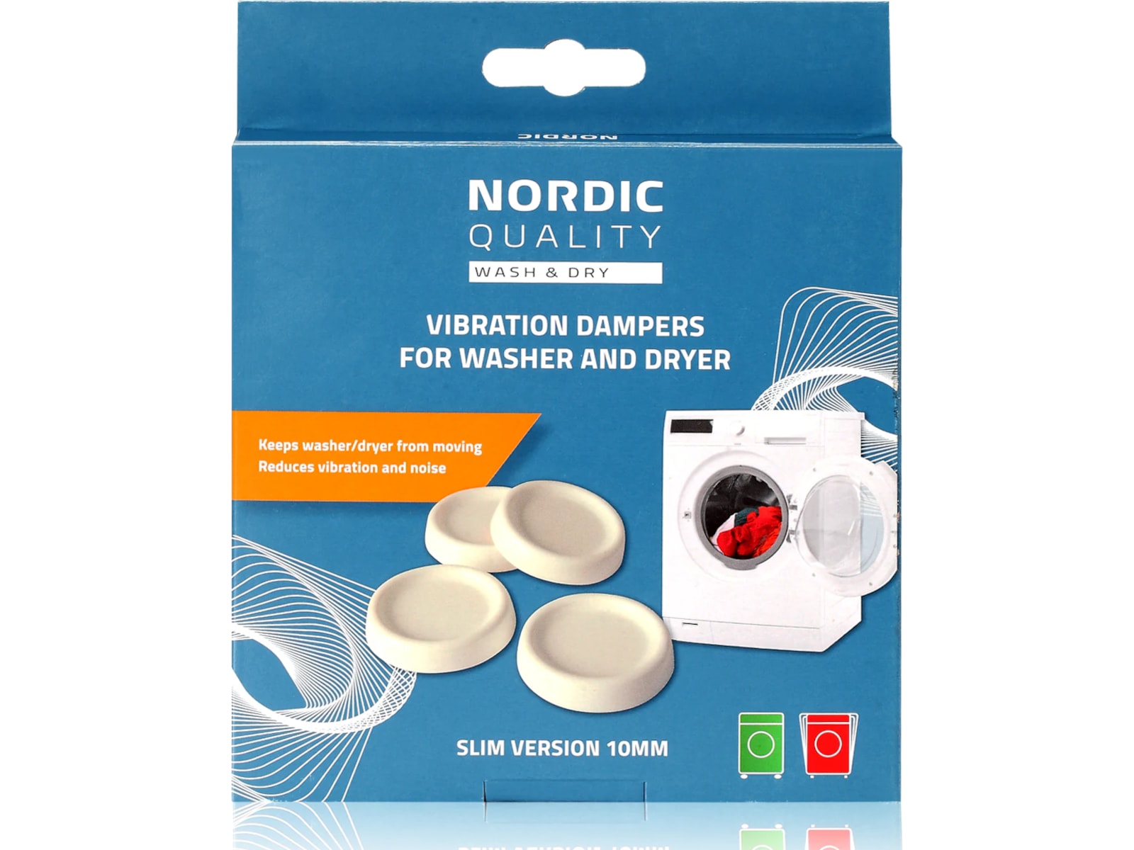 Nordic Quality Vibrationsdämpare 4 st. Tillbehör till tvättmaskiner & torktumlare