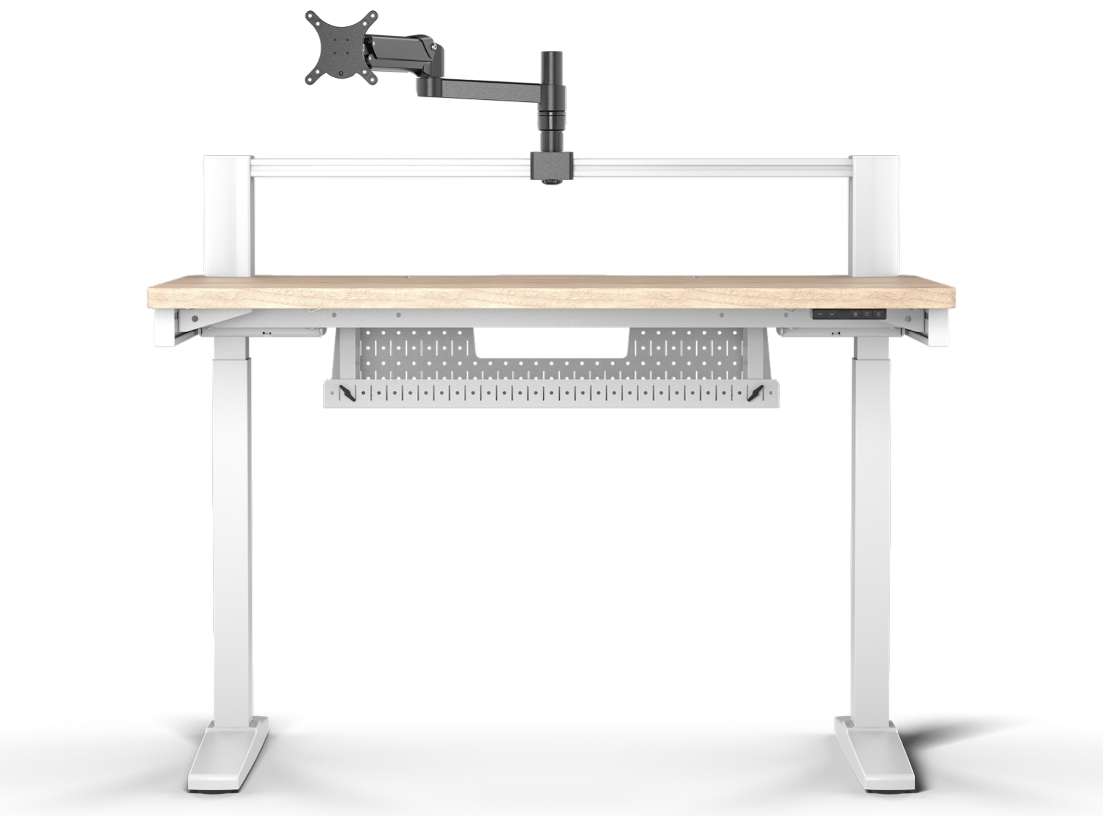 Corsair Platform:4 Elevate skrivbord (vit/ljus trä) Gaming desk