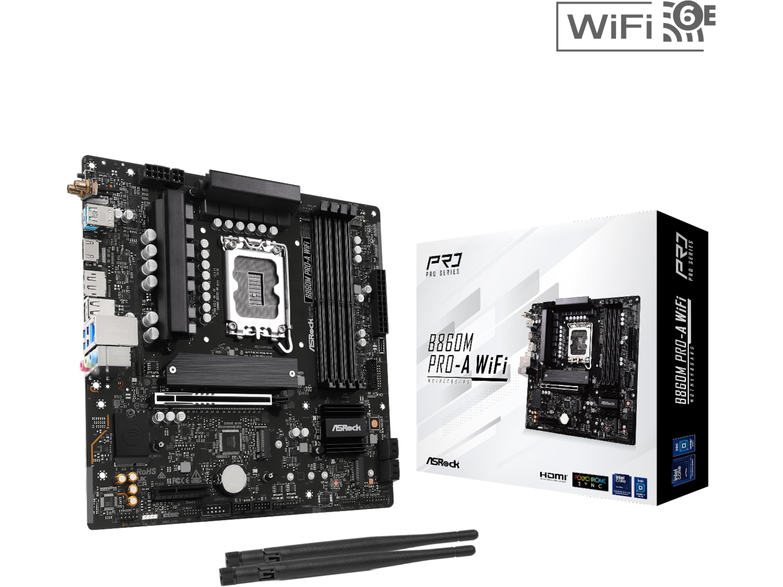 ASRock B860M Pro-A WiFi Moderkort Intel Socket