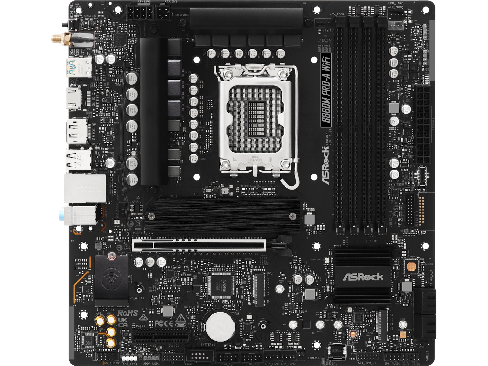 ASRock B860M Pro-A WiFi Moderkort Intel Socket