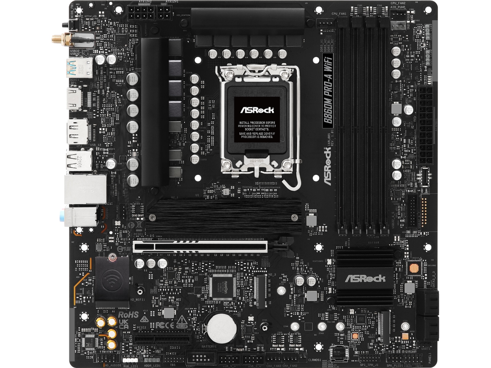 ASRock B860M Pro-A WiFi Moderkort Intel Socket