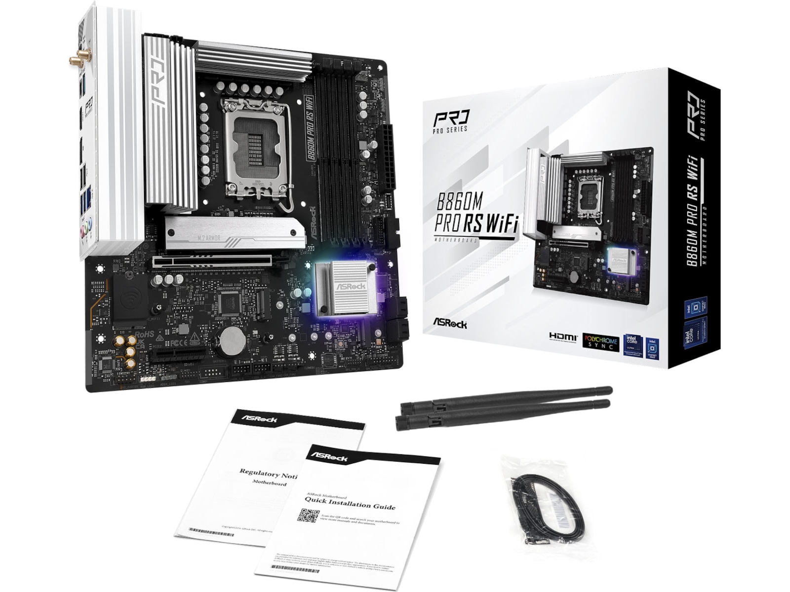 ASRock B860M Pro RS WiFi Moderkort Intel Socket