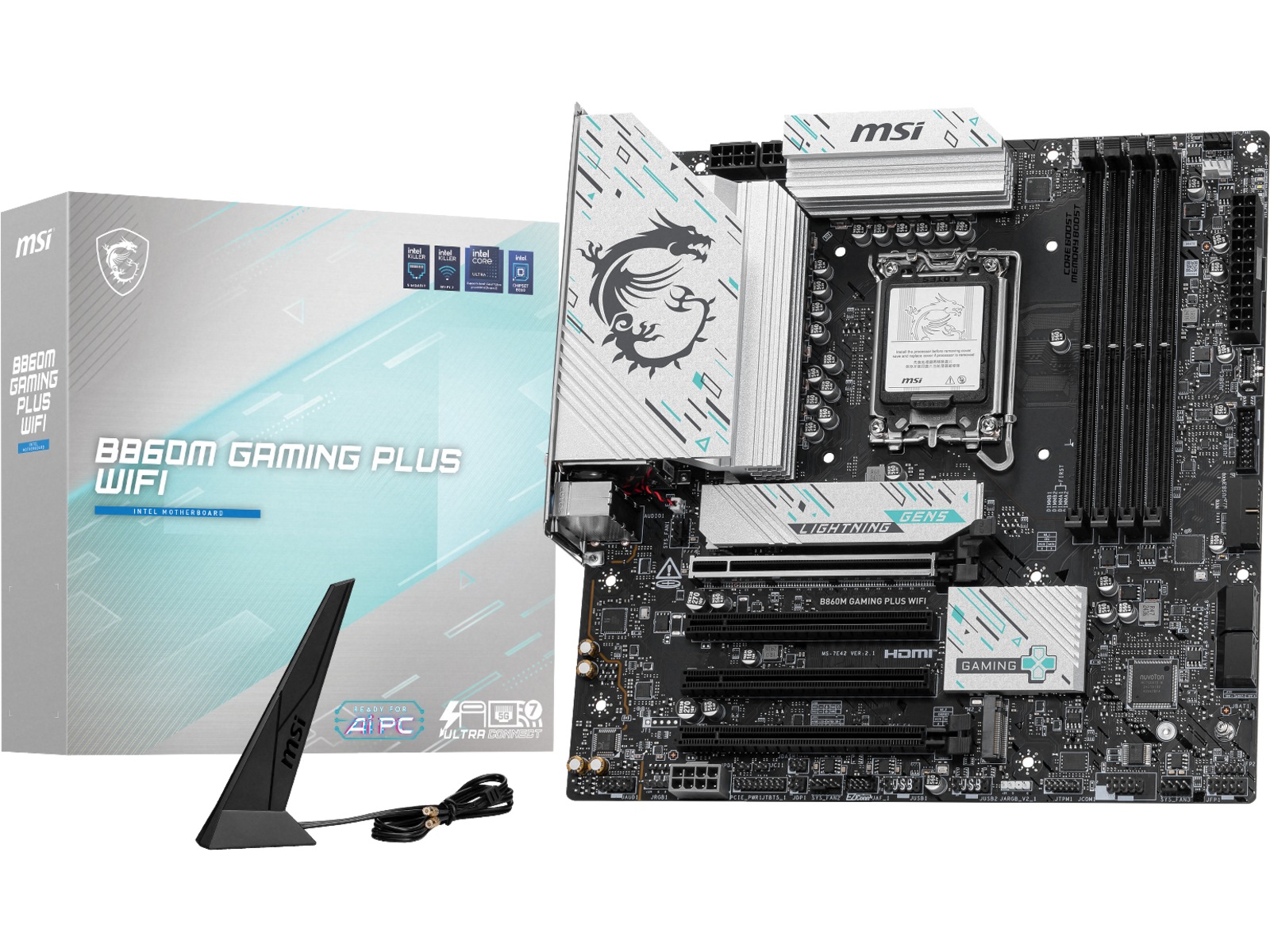 MSI B860M GAMING PLUS WIFI Moderkort Intel Socket