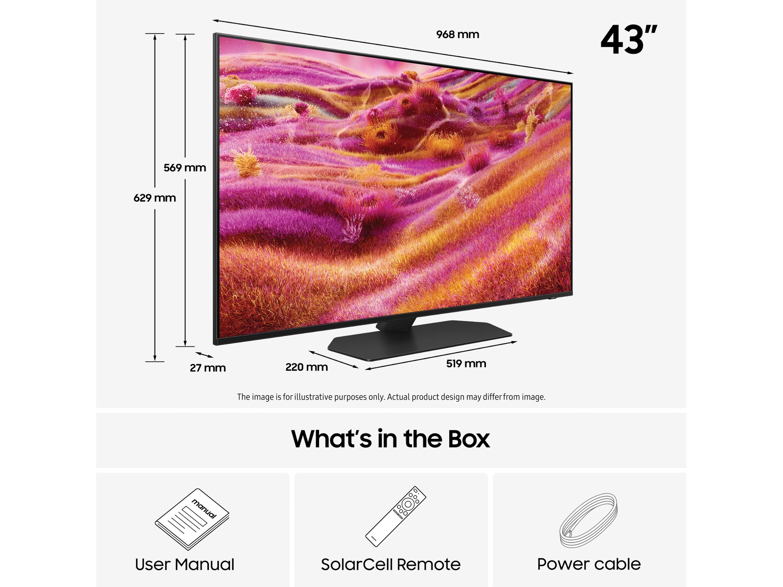 Samsung 43" QN90F Neo QLED 4K Mini LED Smart TV (2025) 20 - 49 tums TV