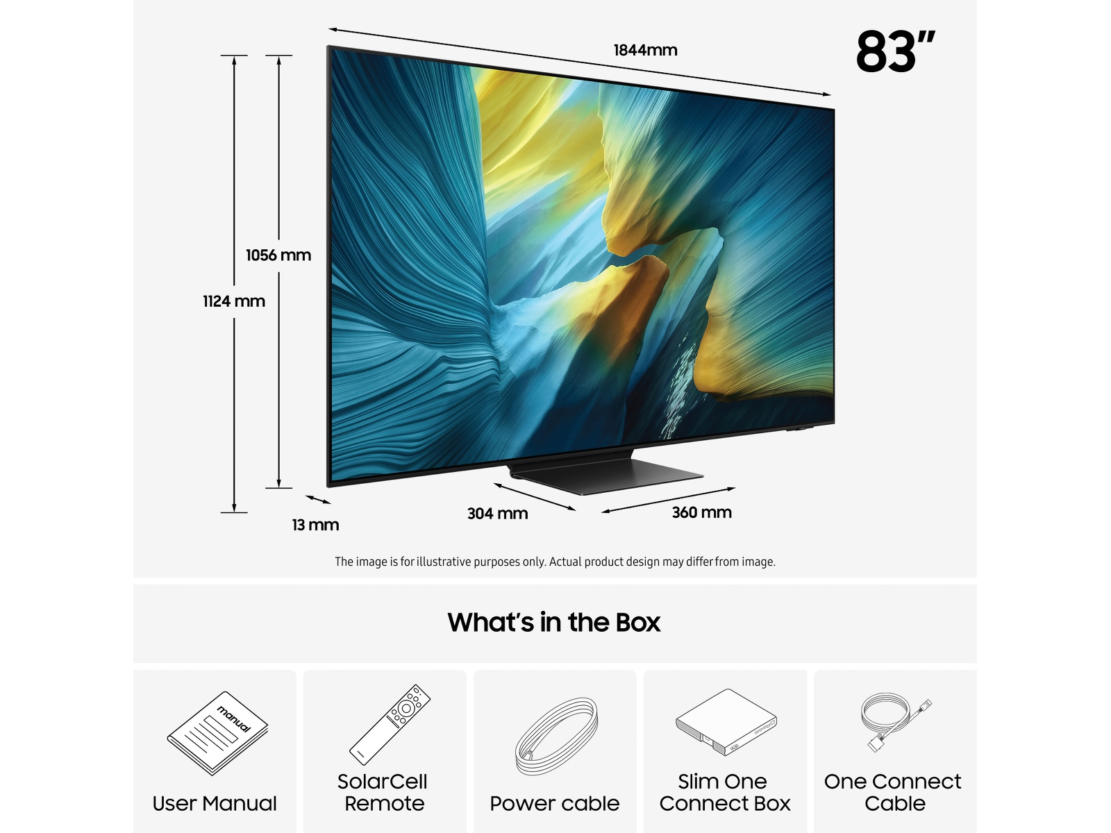 Samsung 83" S95F OLED 4K Smart TV (2025) Över 80 tums TV