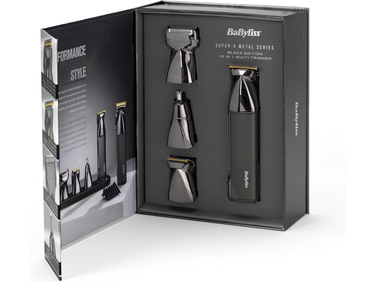 BaByliss Super X Metal 15-i-1 trådlös multitrimmer (svart) Hårtrimmer