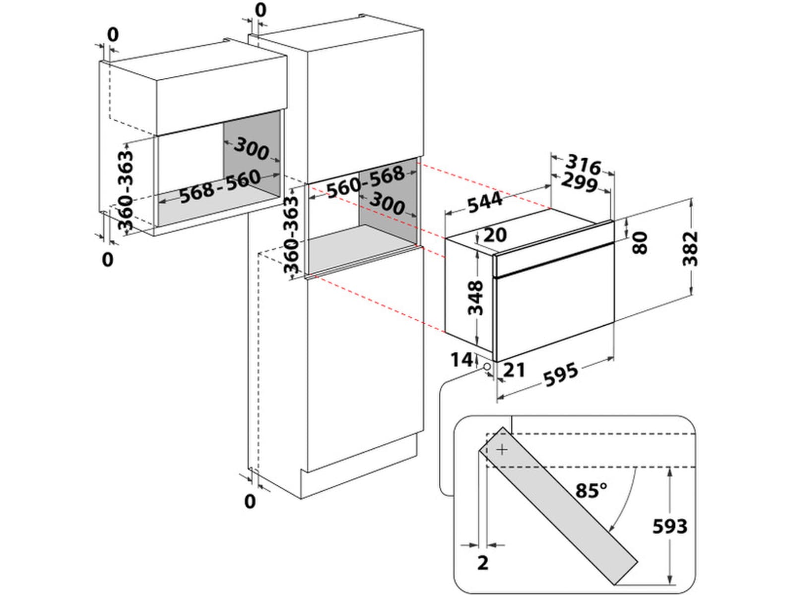 Whirlpool MBNA900B Integrerad mikrovågsugn (svart) Mikrovågsugn
