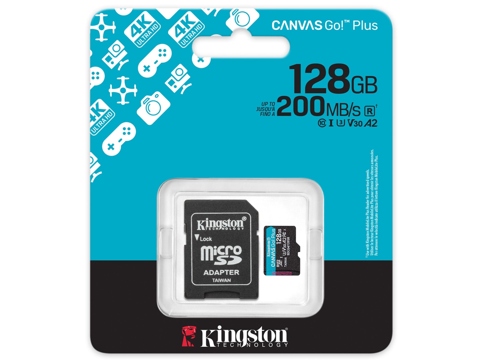 Kingston Canvas Go! Plus microSD 128GB Minneskort