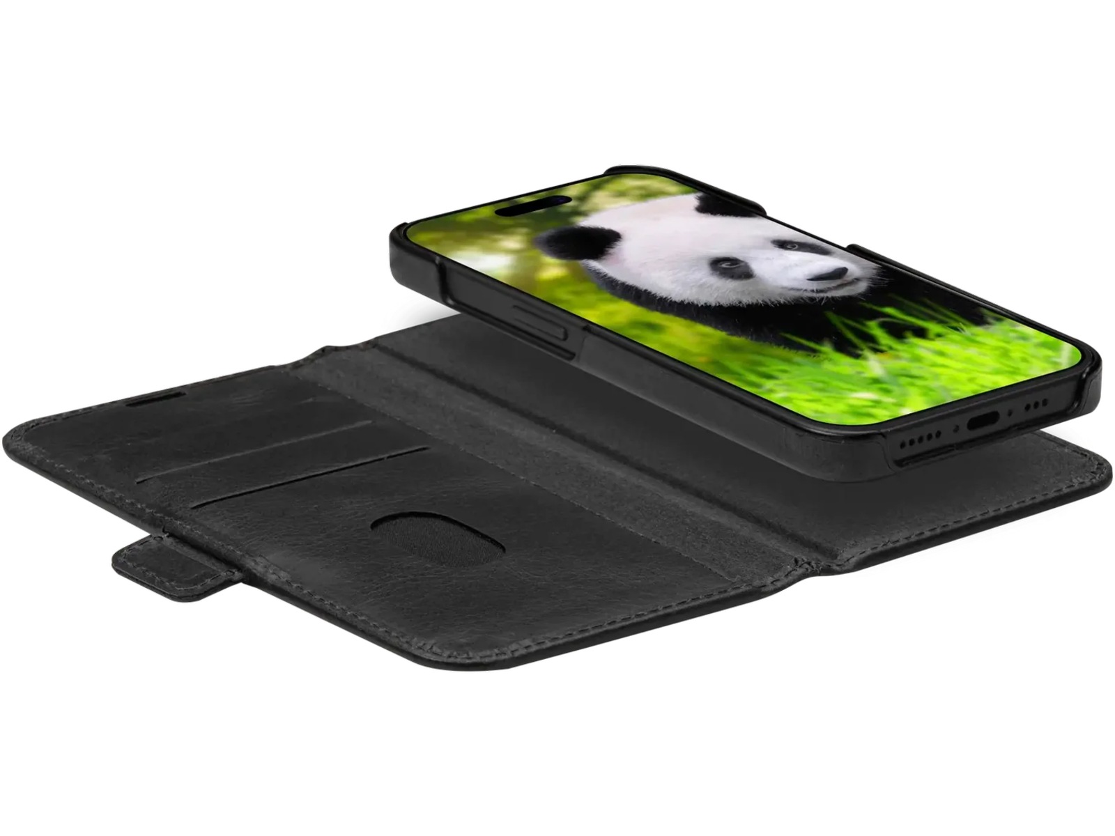 dbramante1928 iPhone 16e Lynge 2-i-1 plånboksfodral (svart) Skydd