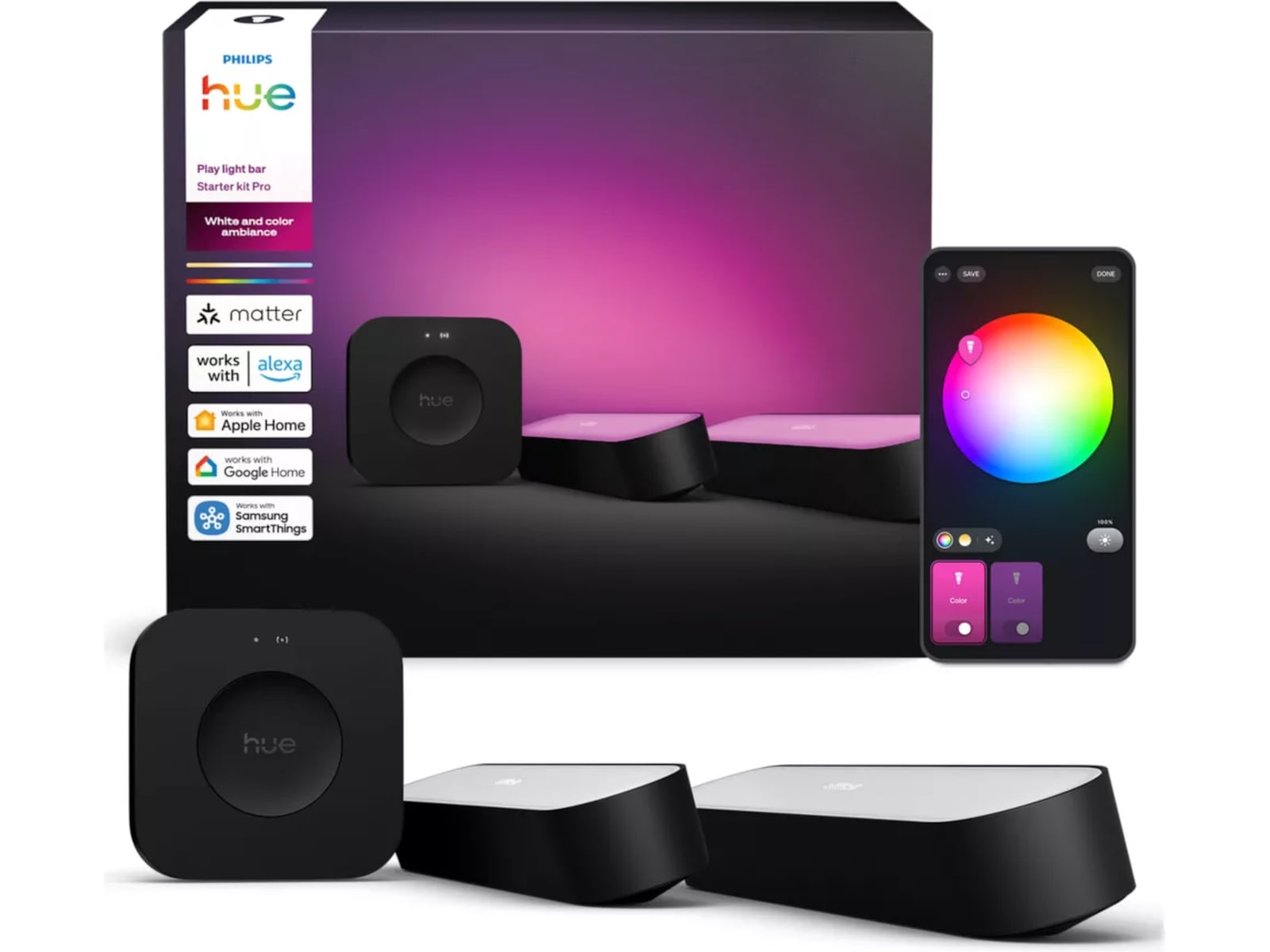 Philips Hue WCA startpaket (2 Play-ljusramps + Bridge Pro) LED-lampor & glödlampor