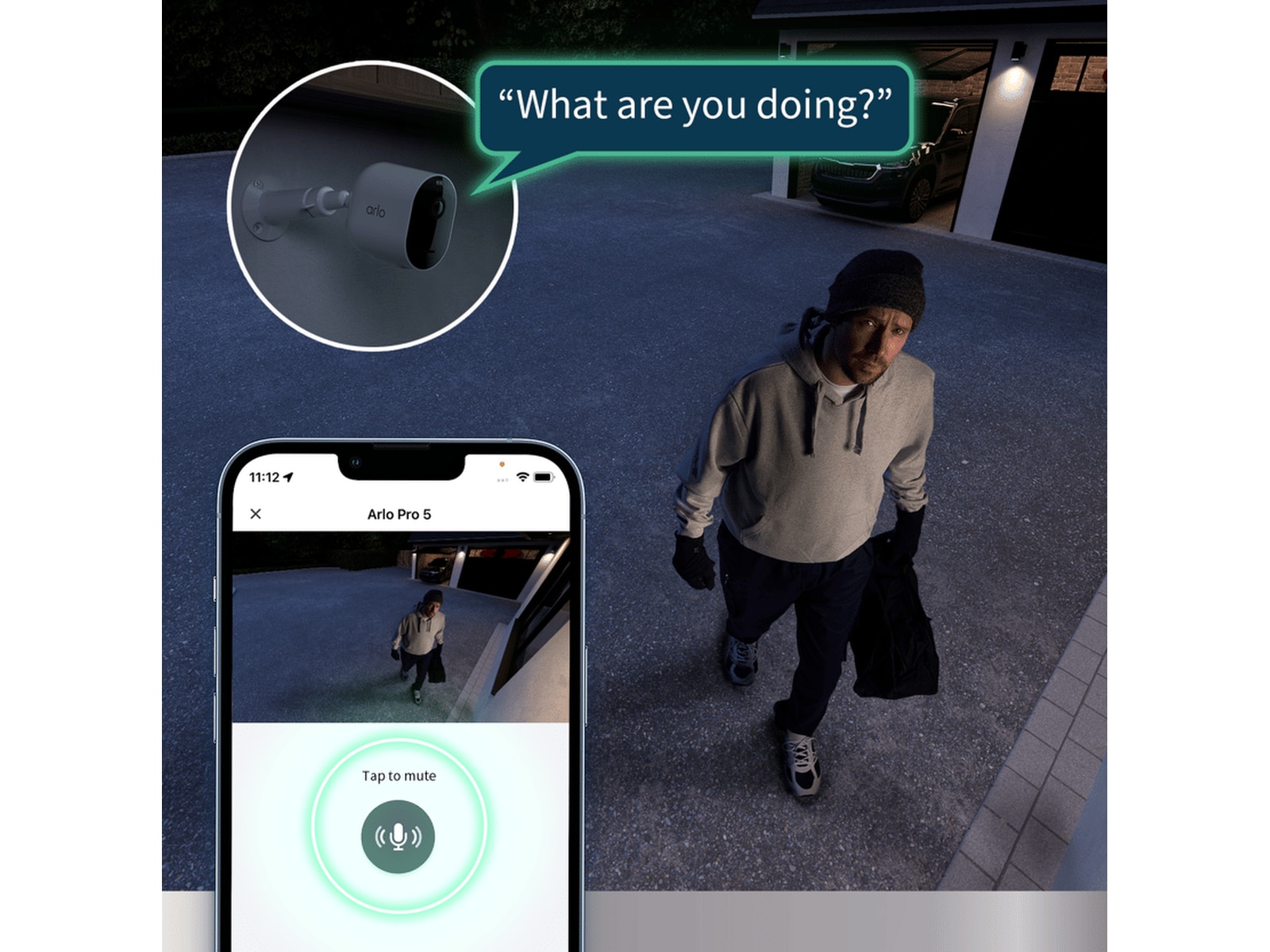 Arlo Pro 5 2K övervakningskamera 4-pack (vit) -B-Grade Demo hem & hushåll