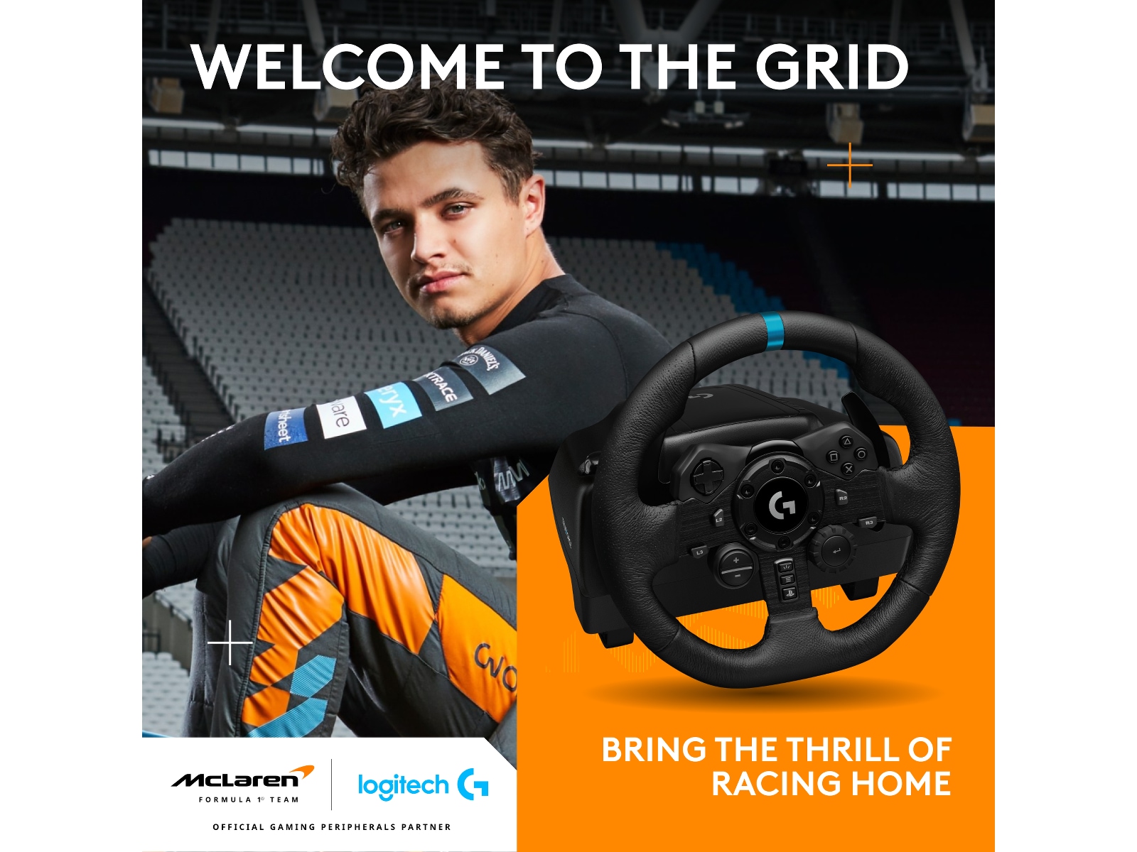 Logitech G923 Driving Force Racing PS4/PS5/PC Ratt & pedaler