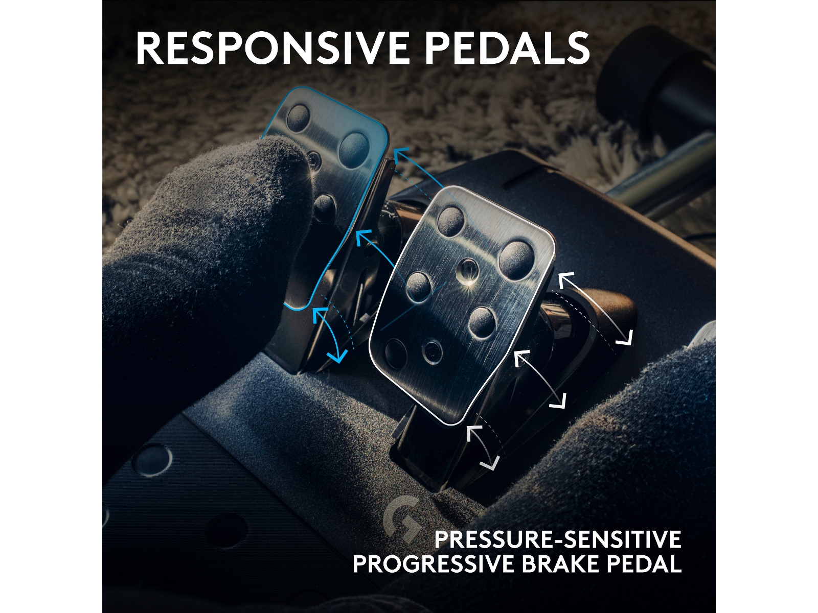 Logitech G923 Driving Force Racing PS4/PS5/PC Ratt & pedaler