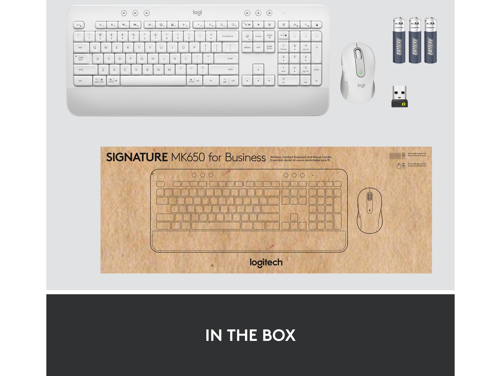 Logitech Signature MK650 Combo for Business (offwhite) Tangentbord