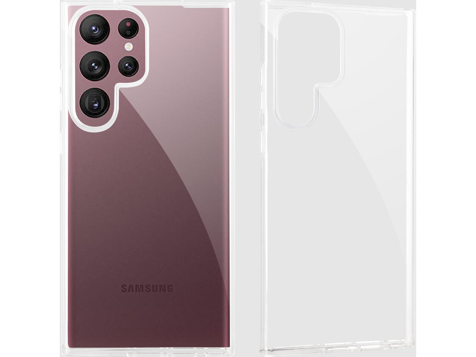 iiglo Galaxy S23 Ultra Silikonskydd (transparent) Skydd