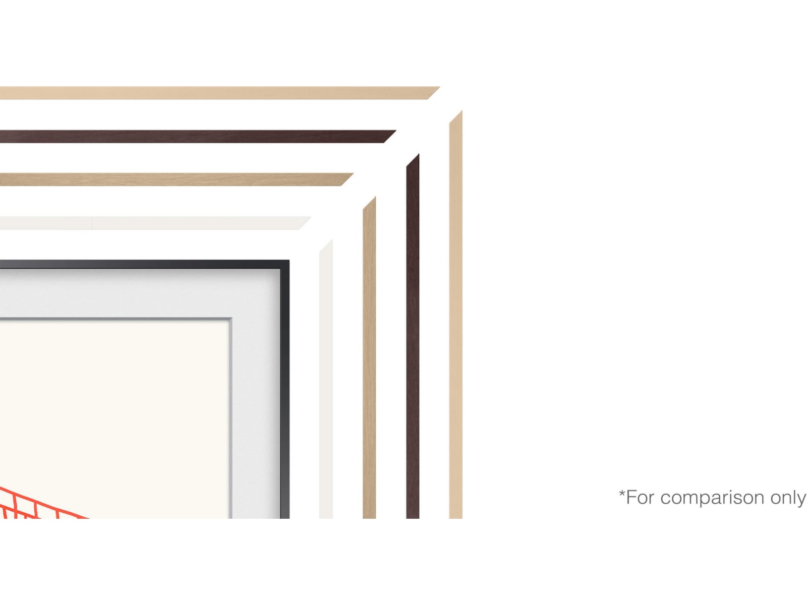 Samsung 55" ram till The Frame (2021-2025, vit) TV-ram & tillbehör