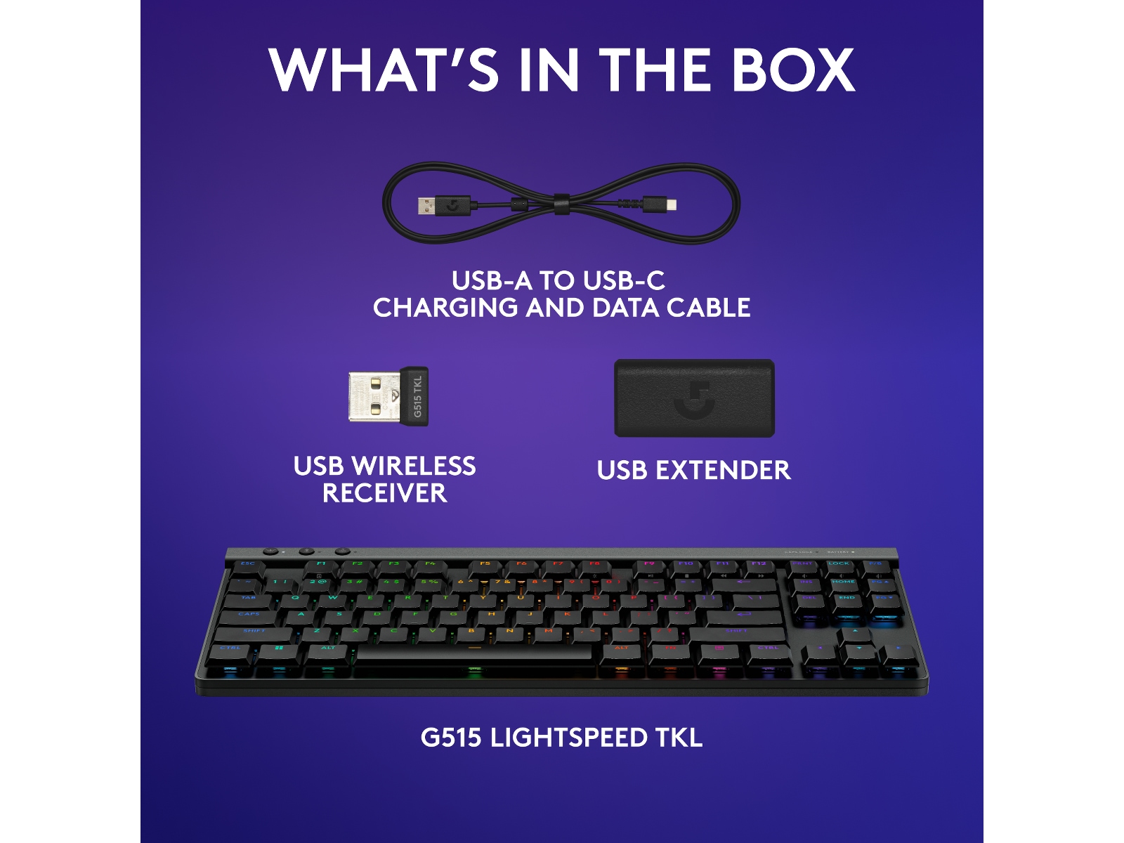 Logitech G G515 Lightspeed Gamingtangentbord (svart) Gamingtangentbord