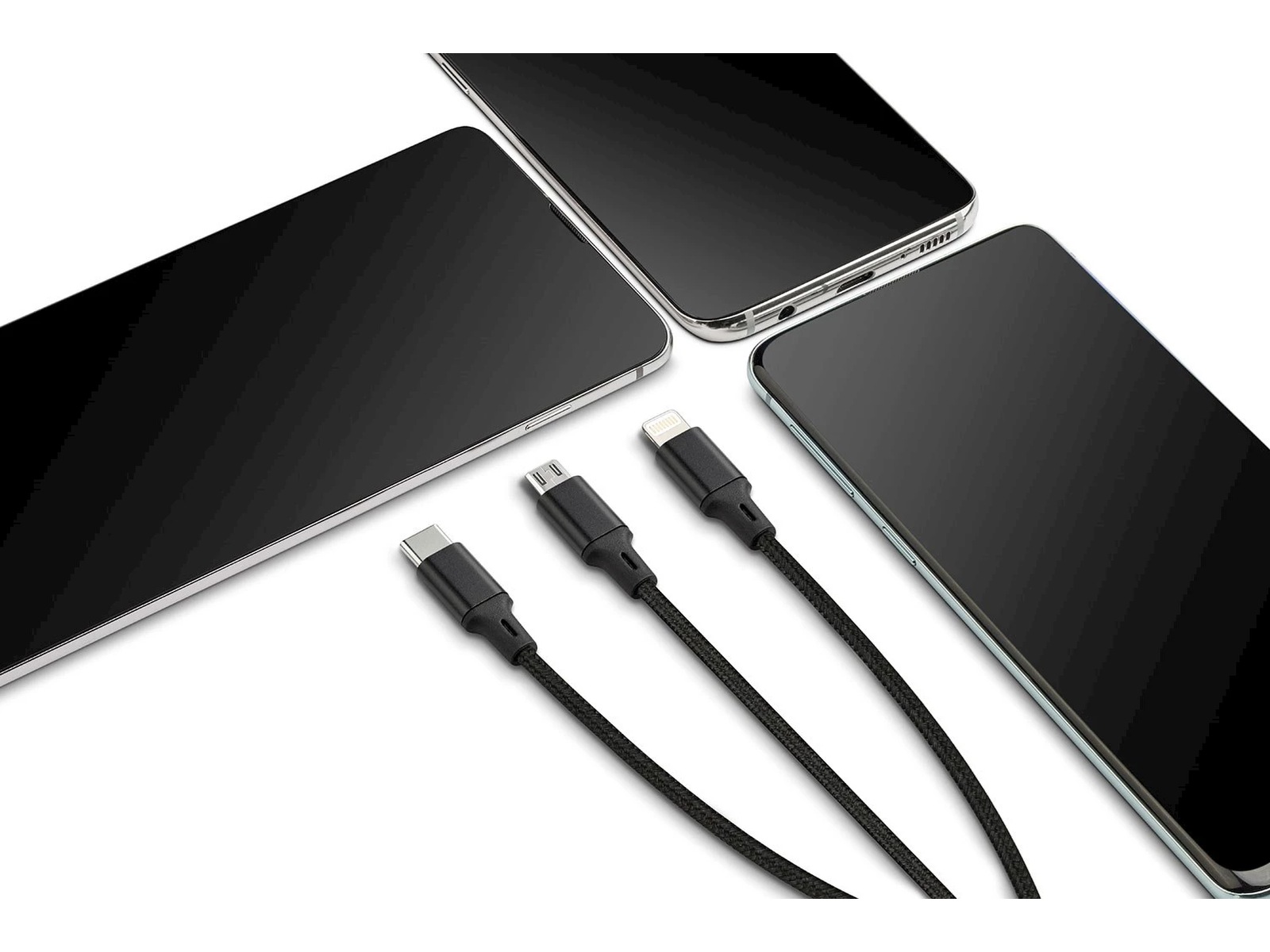 Andersson Micro-USB/USB-C/Lightning till USB-A kabel 1m (svart) USB-kablar