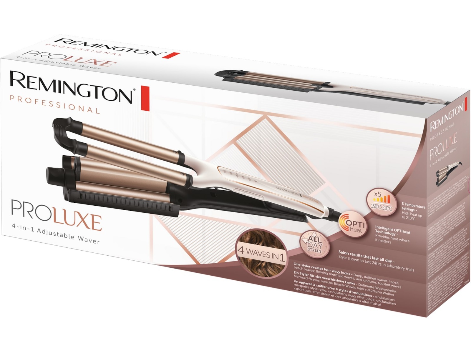 Remington PROluxe 4-i-1 justerbar locktång Hårvård & styling