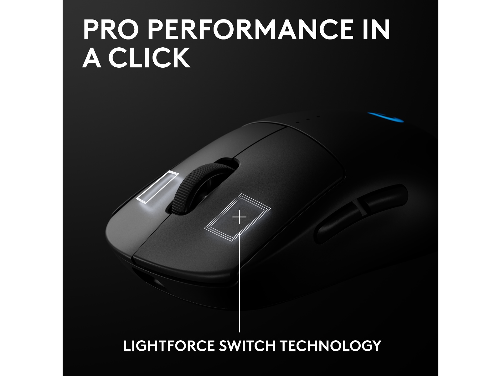 Logitech PRO 2 Lightspeed Trådlös Gamingmus (svart) Gamingmus