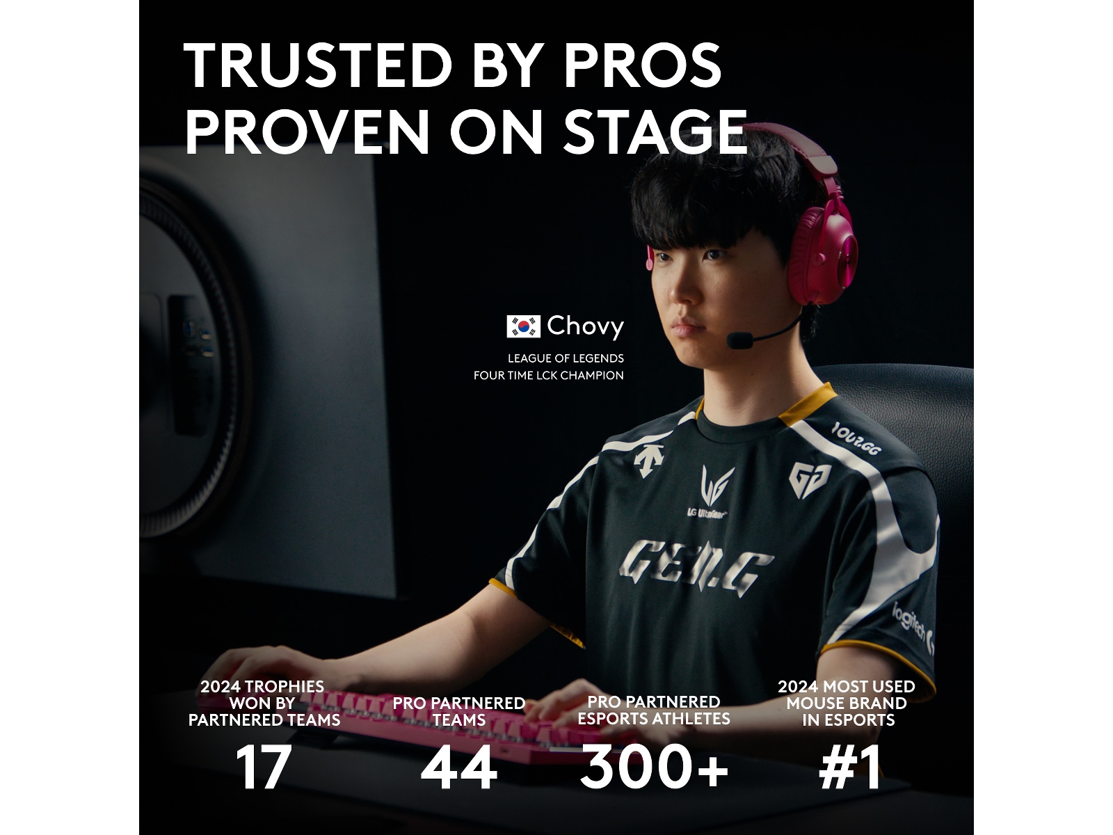 Logitech PRO 2 Lightspeed Trådlös Gamingmus (vit) Gamingmus